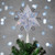 10" Silver Snowflake Lighted Christmas Tree Topper - Blue Lights - IMAGE 2