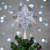 10" Lighted Silver Snowflake Christmas Tree Topper - Blue Lights - IMAGE 2