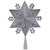 10" Lighted Silver Snowflake Christmas Tree Topper - Blue Lights - IMAGE 1