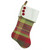 19" Multi-Color Plaid Christmas Stocking with Green and Yellow Trim and Red Buttons - IMAGE 1