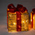 Set of 3 Lighted Gold and Red Gift Boxes Christmas Outdoor Decorations 10" - IMAGE 4