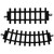 Replacement Christmas Train Set Track Pieces - Black - 10" - Pack of 18 - IMAGE 1
