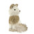 9.25" White Sisal Fox with Gold Glitter Christmas Figure - IMAGE 2