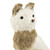 9.25" White Sisal Fox with Gold Glitter Christmas Figure - IMAGE 3