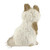 9.25" White Sisal Fox with Gold Glitter Christmas Figure - IMAGE 5