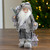 12" Gray and White Standing Santa Claus Christmas Figurine with Bag and Lantern - IMAGE 2