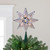 8" Lighted Silver and Clear Mosaic Star Christmas Tree Topper - Clear Lights - IMAGE 1