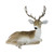 13.5" Brown and White Glittering Laying Deer Christmas Decor - IMAGE 1