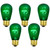 Incandescent S14 Transparent Edison Style Christmas Replacement Bulbs - Green - Pack of 25 - IMAGE 4