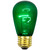 Incandescent S14 Transparent Edison Style Christmas Replacement Bulbs - Green - Pack of 25 - IMAGE 1