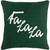 18" White and Green Contemporary Screen Square Throw Pillow - IMAGE 1
