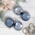 60ct Denim Blue Shatterproof 2-Finish Christmas Ball Ornaments 2.5" (60mm) - IMAGE 1