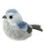 4" White and Blue Sitting Tall Bird Christmas Tabletop Decoration - IMAGE 1