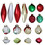 16ct Red and Green Traditional Finial Christmas Ornaments 4" (101mm) - IMAGE 2