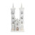 15.75" White Pre-Lit LED Snowy Double Tower Church Christmas Decor - IMAGE 3