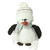 7" Black and White Plush Penguin with Striped Scarf Christmas Figurine - IMAGE 1