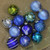 12ct Blue and Green Glass 2-Finish Christmas Ball Ornaments 4" (100mm) - IMAGE 2