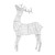 9.5' Pre-lit Commercial Size 3D White Reindeer Christmas Outdoor Decoration - IMAGE 1