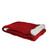 Red and White Cable Knit Plush High Pile Fleece Throw Blanket 50" x 60" - IMAGE 4