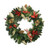 24" Pre-Decorated Gold Pine Cone, Eucalyptus and Red Bow Artificial Christmas Wreath - Unlit - IMAGE 1