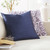 22" Navy Blue Solid Square Contemporary Throw Pillow - Down Filler - IMAGE 2