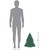 2' Pre-Lit Slim White Artificial Christmas Tree - Green Lights - IMAGE 6