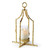 19" Gold and Clear Asian Inspired Bamboo Stem Hanging Pillar Candle Lantern - IMAGE 1