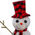 Set of 3 Lighted Tinsel Snowman Family Christmas Outdoor Decorations, 35" - IMAGE 3