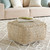 20"Pearl River Gray and Wheat Brown Traditional Woven Foot Stool Ottoman - IMAGE 2