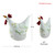12" White, Soft Green, and Yellow Floral Rooster Chicken Spring Decoration - IMAGE 6