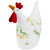 12" White, Soft Green, and Yellow Floral Rooster Chicken Spring Decoration - IMAGE 3