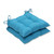 Tufted Reversible Outdoor Patio Seat Cushions - 19" - Set of 2 - Ocean Blue - IMAGE 1