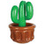 Pack of 6 Inflatable Green Potted Cactus Refreshment Coolers 26" - IMAGE 1