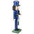 14" Blue and Black Wooden Police Officer Christmas Nutcracker - IMAGE 3