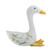 16" White and Yellow Plush Floral Goose Tabletop Decor - IMAGE 1