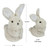 Plush Standing Easter Bunny Rabbit Spring Figurine - 4.75" - White