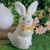 11.5” Beige Plush Standing Easter Bunny Rabbit Boy Spring Figure - IMAGE 3