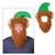 Pack of 12 Green Hats with Fuzzy Beard Christmas Elf Costume Accessories - IMAGE 1