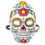 Sugar Skull Day of the Dead Masks - One Size - Pack of 12 - IMAGE 1
