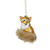 4.5" Gold and White Sitting Fox Christmas Ornament - IMAGE 3