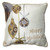 16.5" Gold and Silver Holiday Indoor Square Throw Pillow with Coordinating Trim - IMAGE 1