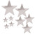 Club Pack of 108 Decorative Silver Assorted Packaged Foil Star Cutouts 15” - IMAGE 1