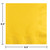 Disposable Beverage Napkins - 6.5" - Yellow - Club Pack of 240 - IMAGE 2