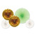 Tissue Paper Hanging Accordion Fan Party Decorations - 16" - Gold and Green - Club Pack of 60 - IMAGE 1