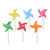 Club Pack of 288 Multi-Color Food and Drink Pinwheel Picks 5' - IMAGE 1