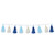 Metallic Tassel Party Garland - 8' - Blue and White - Pack of 12 - IMAGE 1