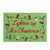 1.8' x 2.8' Green and Red "Lighten Up, It's Christmas" Hooked Rectangular Door Mat - IMAGE 1