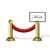 Club Pack of 12 Fancy Gold and Red Award Night Stanchion Place Card Decors 7.5" - IMAGE 1