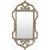 39.5" Brown and White Antique Style Distressed Wood Finish Wall Mirror - IMAGE 1