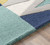 5' x 7.5' Blue and Green Triangles Hand Tufted Rectangular Area Throw Rug - IMAGE 6